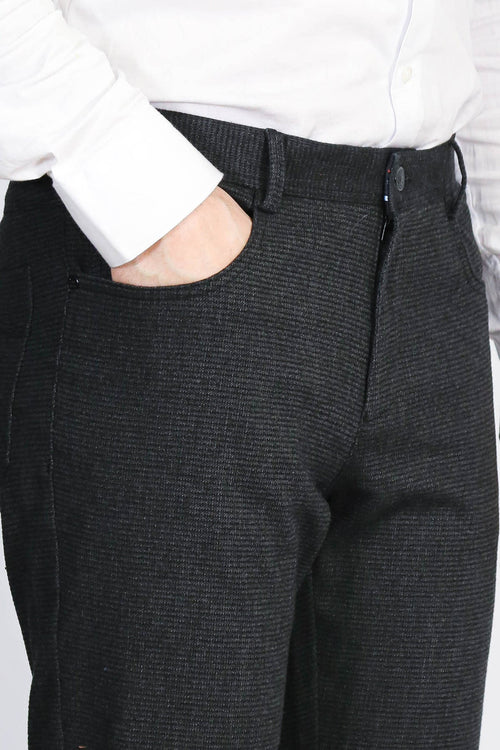 5 Pockets Cotton Black Men Pants – front view