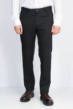 5 Pockets Cotton Black Men Pants – detail view