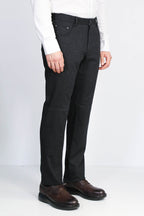 5 Pockets Cotton Black Men Pants – side view