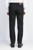 5 Pockets Cotton Black Men Pants – close up view