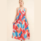 And the Why Printed Crisscross Back Cami Dress - VacationGrabs