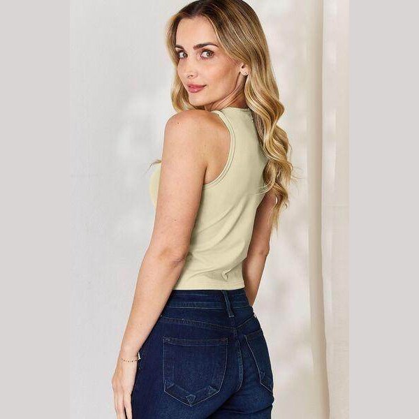 Essential Round-Neck Slim Tank - VacationGrabs