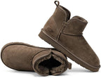Women's Genuine Suede Ankle Boots with Fleece Lining