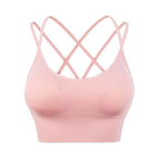 Sport Bras Padded Cross Cropped Bras for Yoga Fitness