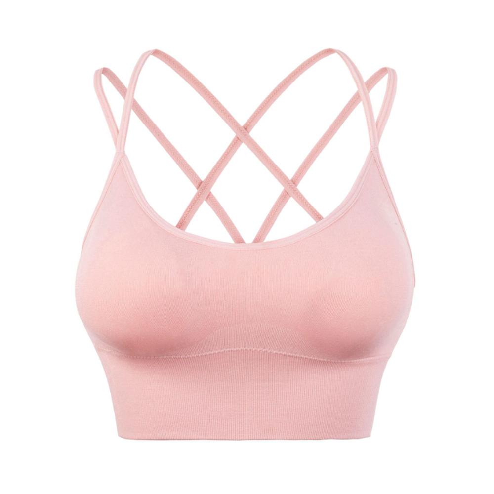 Sport Bras Padded Cross Cropped Bras for Yoga Fitness