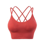 Sport Bras Padded Cross Cropped Bras for Yoga Fitness
