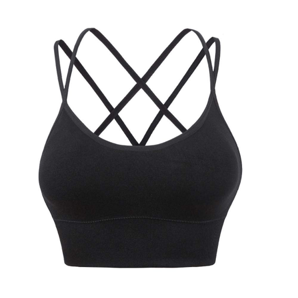 Sport Bras Padded Cross Cropped Bras for Yoga Fitness