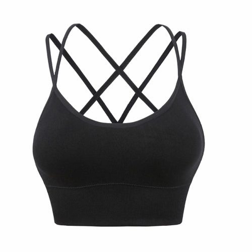 Sport Bras Padded Cross Cropped Bras for Yoga Fitness