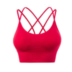 Sport Bras Padded Cross Cropped Bras for Yoga Fitness