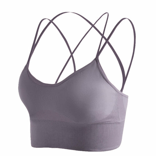 Sport Bras Padded Cross Cropped Bras for Yoga Fitness