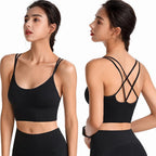 Sport Bras Padded Cross Cropped Bras for Yoga Fitness