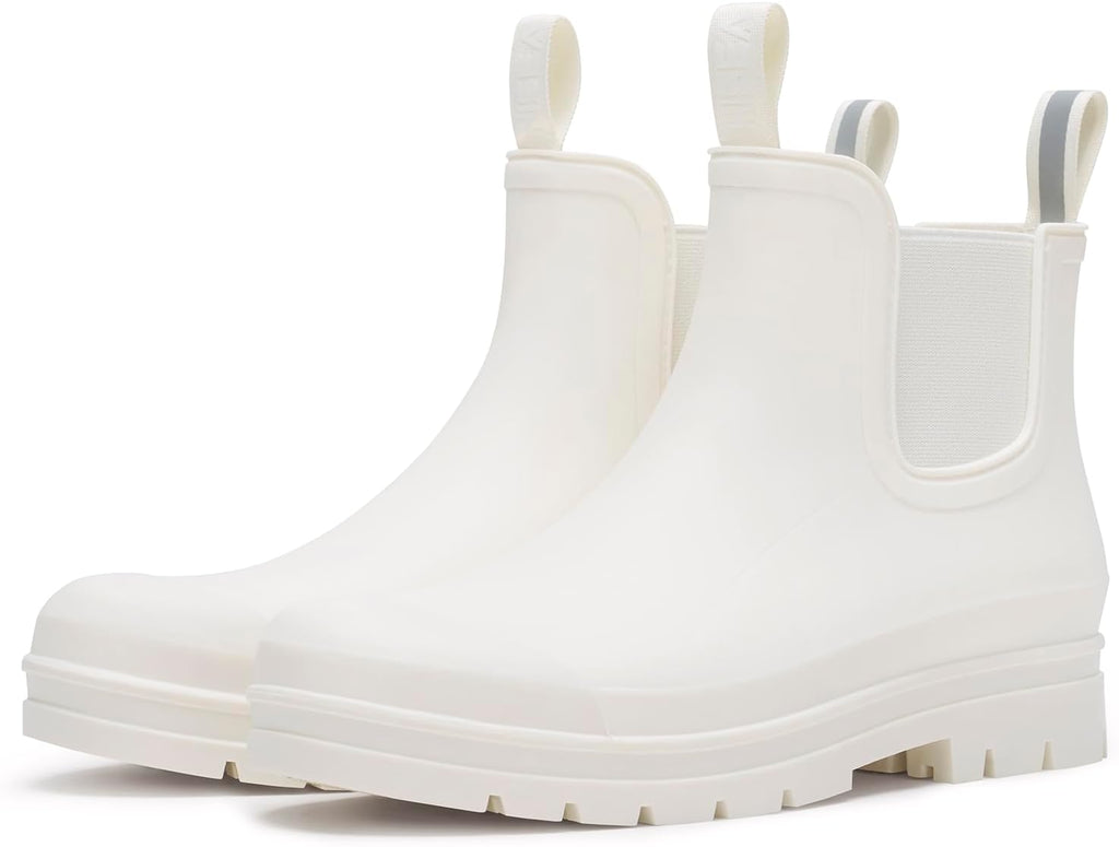 Women's Waterproof Chelsea Rain Boots, Short Ankle Style