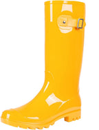 Women's Tall Waterproof Rubber Rain Boots, Knee High