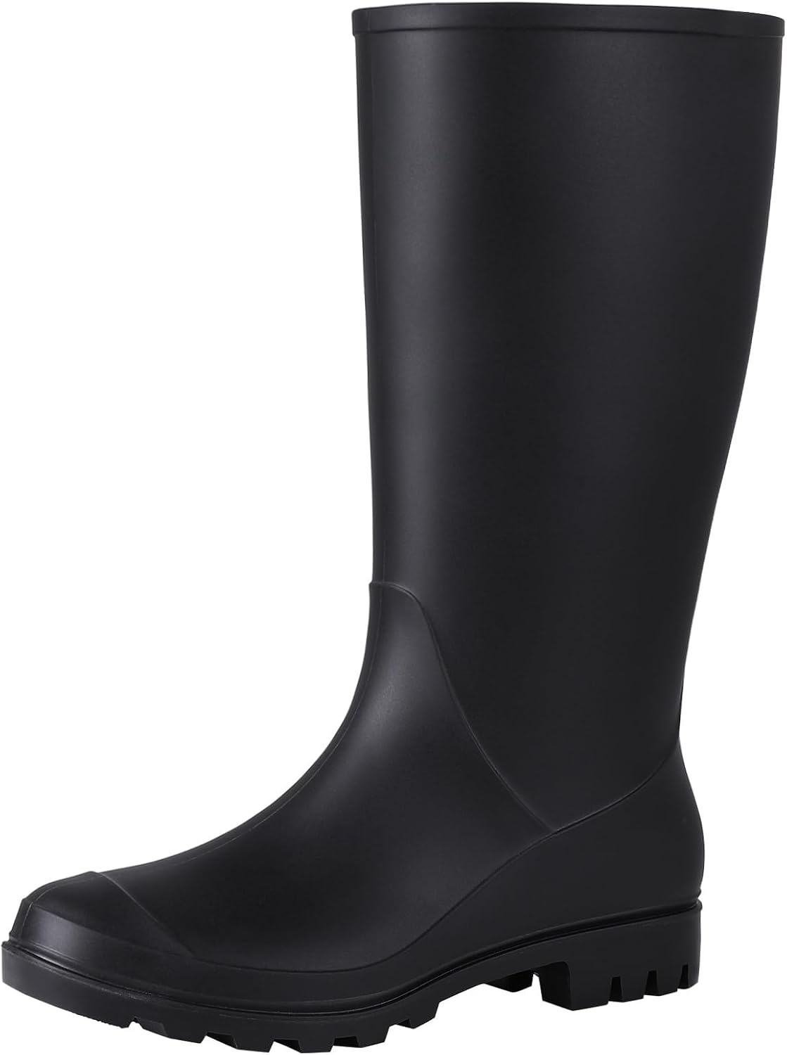 Women's Tall Waterproof Rubber Rain Boots, Knee High