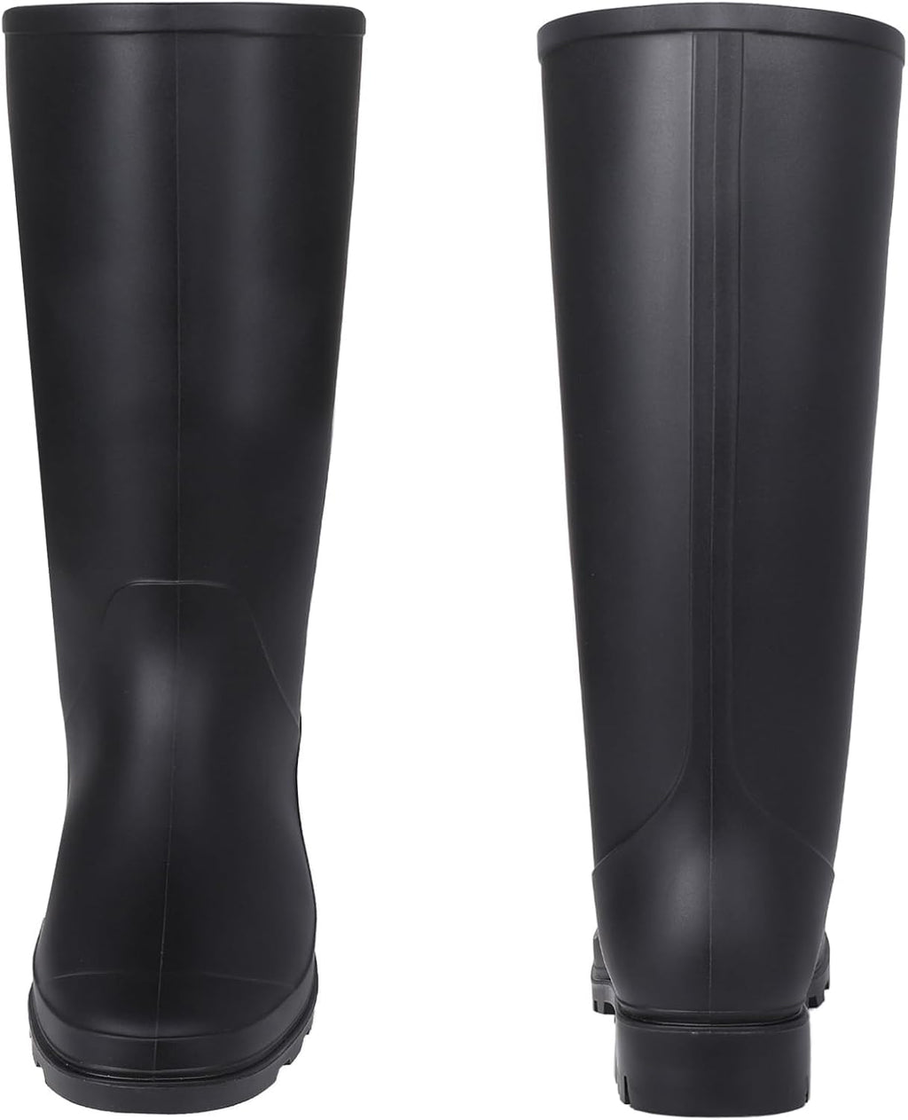 Women's Tall Waterproof Rubber Rain Boots, Knee High