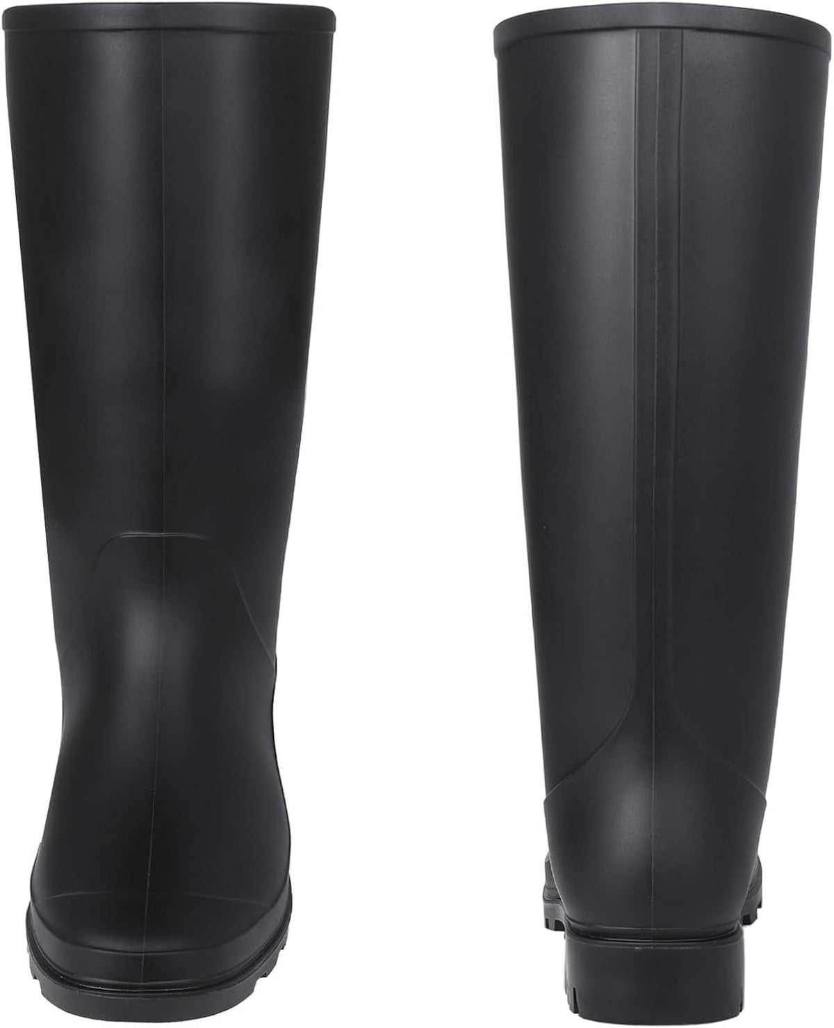 Women's Tall Waterproof Rubber Rain Boots, Knee High