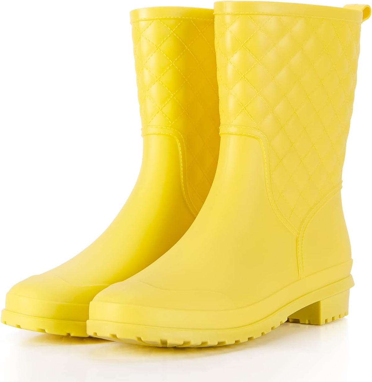 Women's Waterproof Mid-Calf Rain Boots, Quilted & Lightweight
