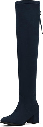 Women's Over-the-Knee Thigh High Block Heel Boots