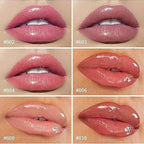 6PCS Hydrating Lip Gloss Neutral Nude Nourishing Glossy - VacationGrabs