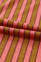Stripe Tie Waist Buttoned Pocket Wide Leg Pants