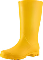 Women's Tall Waterproof Rubber Rain Boots, Knee High