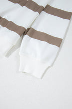 Stripe Drop Shoulder Top and Jogger Pants Set