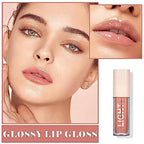 6PCS Hydrating Lip Gloss Neutral Nude Nourishing Glossy - VacationGrabs