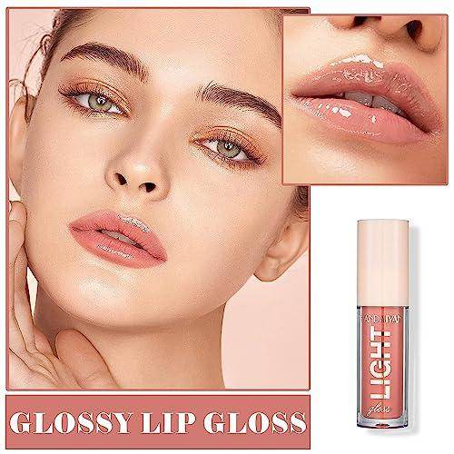 6PCS Hydrating Lip Gloss Neutral Nude Nourishing Glossy - VacationGrabs