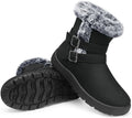 Women's Waterproof Fur Lined Snow Ankle Boots, Slip-On
