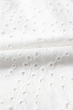 Floral Eyelet Embroidered Sleeveless Ruffle Hem Dress
