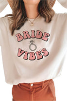 Women's Sweatshirts & HoodiesPlus Size - Bride Vibes Graphic Sweatshirt - VacationGrabs