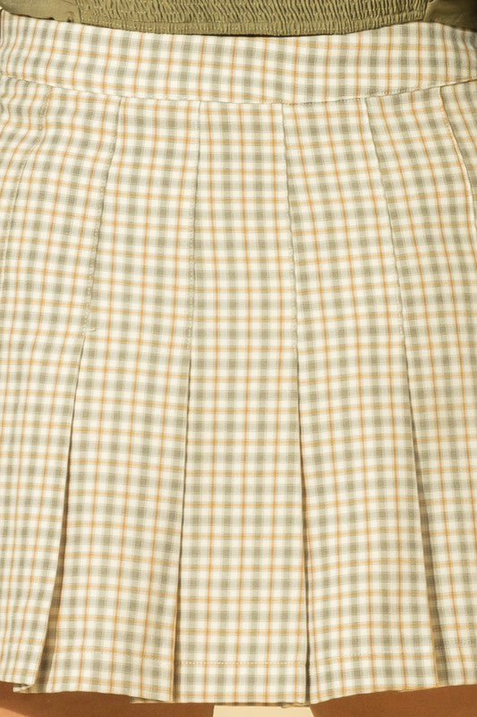 Women's SkirtsTease Me Plaid Pleated Skater Mini Skirt - VacationGrabs