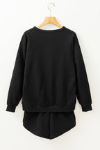 Colorblock Stripe Pullover and Shorts Set