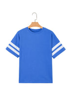 Varsity Stripe Crew Neck Short Sleeve T-Shirt