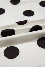 Polka Dot Short Sleeve Tee & Drawstring Shorts Set
