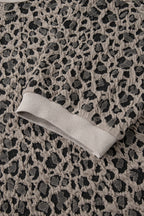 Leopard Textured Short Sleeve Jumper and Pants Set