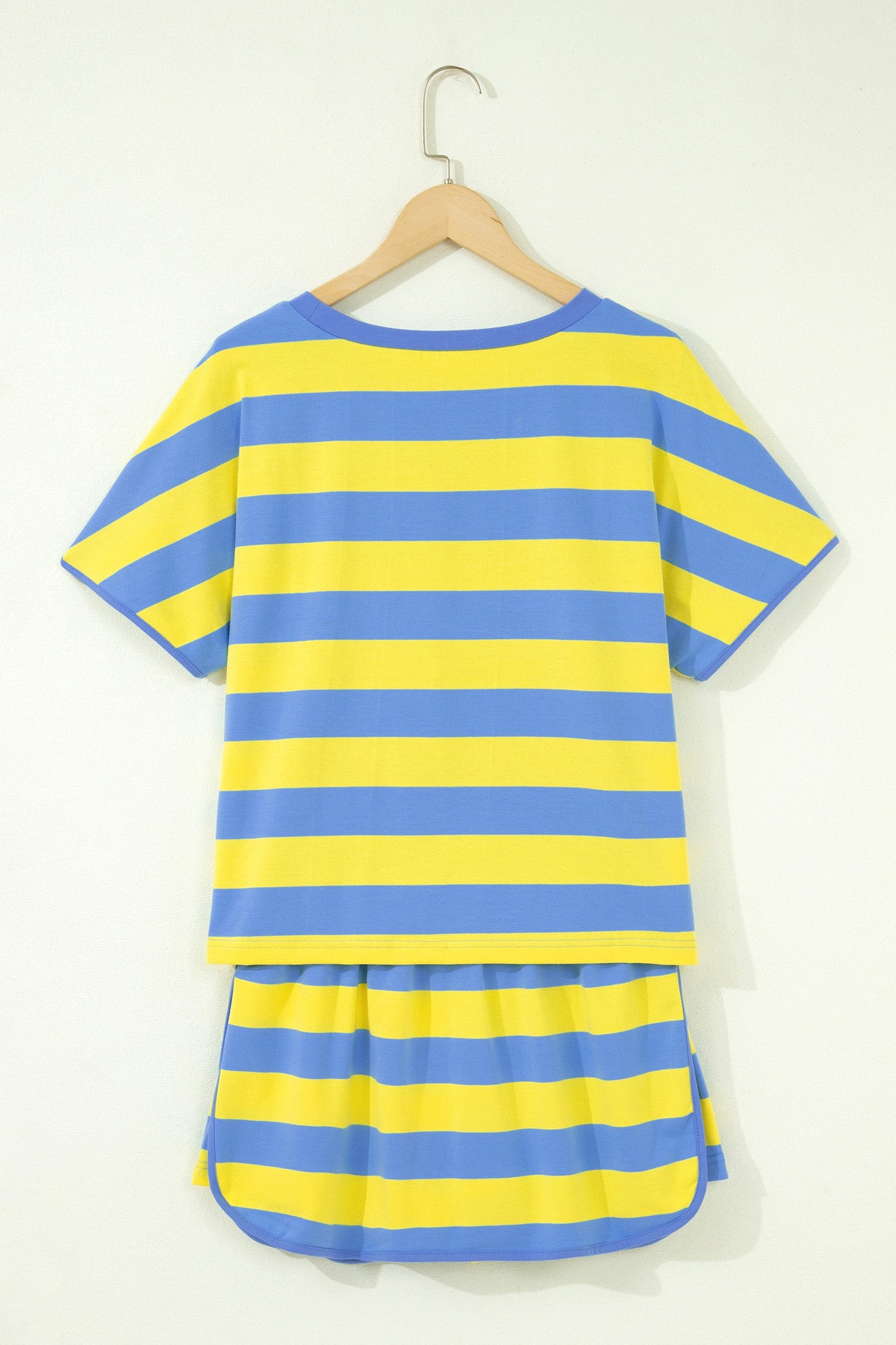 Stripe Dolman Tee & Drawstring Skort Athletic Set