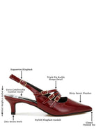 Kanebei Triple Strap Slingback Sandals - VacationGrabs