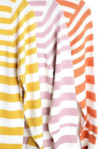 V Neck Striped Spandex Sweater Cardigan - VacationGrabs