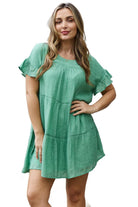 Women's Dresses HEYSON Sweet As Can Be Full Size Textured Woven Babydoll Dress