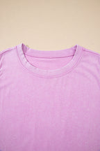 Mineral Wash Tank Top and Lined Split Skirt Set