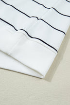 Stripe Colorblock Half Zip V-Neck Sleeveless Top