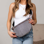 Layla Woven Checkered Crossbody Sling Bag