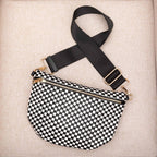 Layla Woven Checkered Crossbody Sling Bag