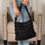 Maya Basket Weave Puffer Tote
