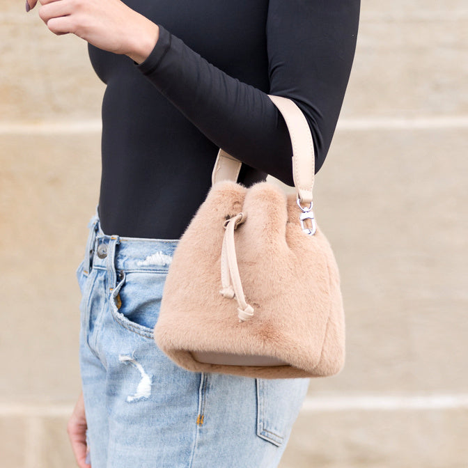 Elle Convertible Plush Top Handle Crossbody