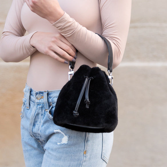 Elle Convertible Plush Top Handle Crossbody