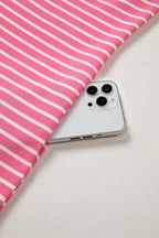 Stripe Colorblock Notched Neck Sleeveless Mini Dress