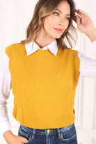 Women's SweatersRuffle sweater vest - VacationGrabs