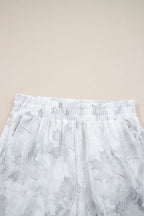 Camo Abstract Top and Elastic Waist Short Set